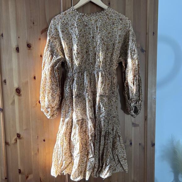 Doen Floral Mini Dress in Brown - Picture 11 of 12